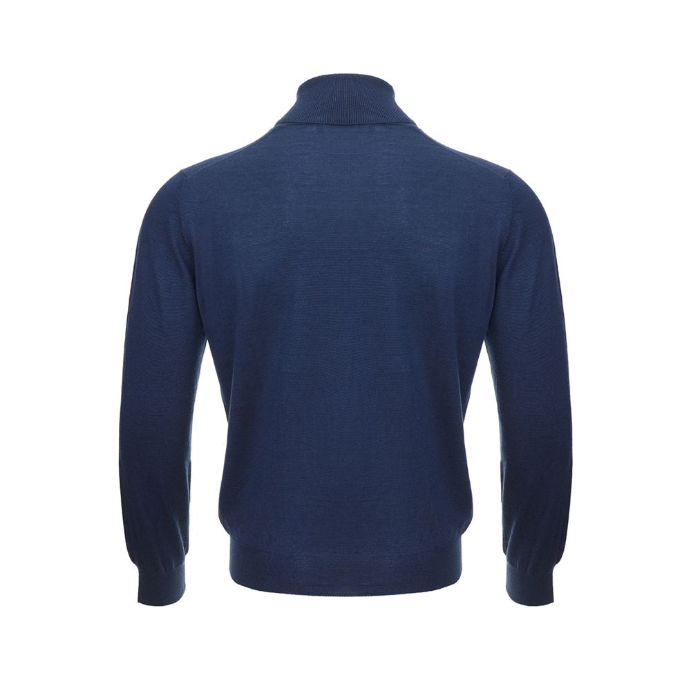 Gran Sasso Elegant Cashmere Sweater in Serene Blue