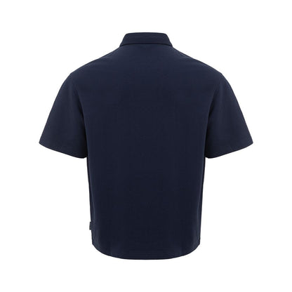 Armani Exchange Sleek Blue Cotton Polo Shirt for Men