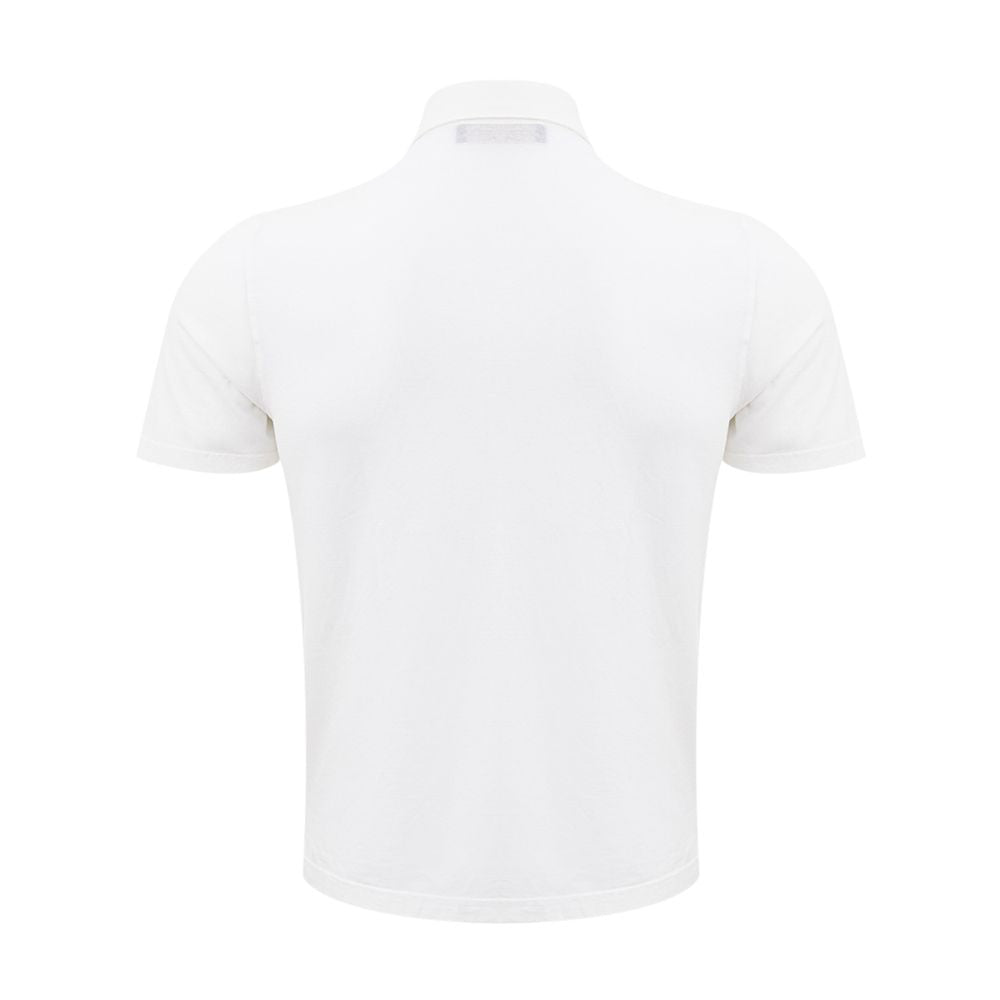 Elegant White Cotton Polo by Lardini