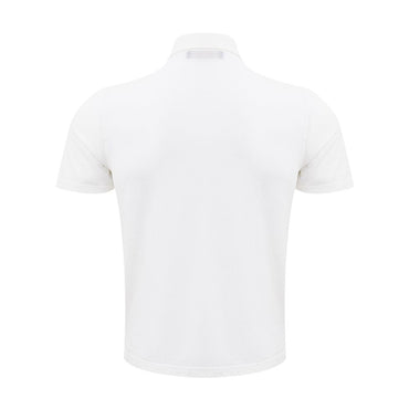 Elegant White Cotton Polo by Lardini