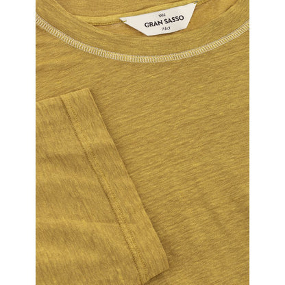 Gran Sasso Elegant Green Linen T-Shirt