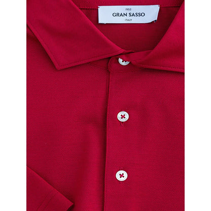 Gran Sasso Elegant Red Cotton Polo Shirt for Men