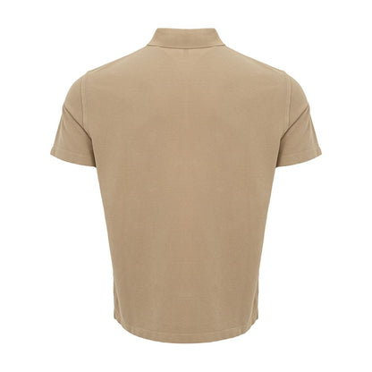 Armani Exchange Classic Beige Cotton Polo Shirt