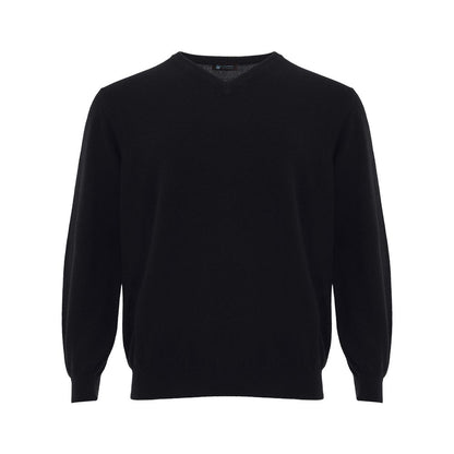 Colombo Elegant Black Cashmere Sweater for Men