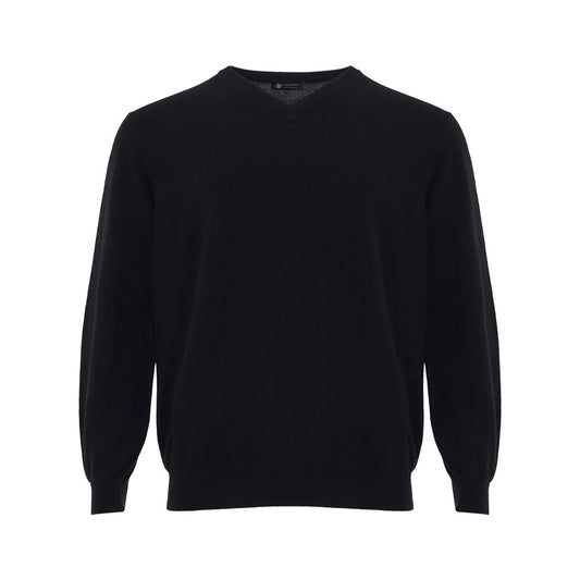 Colombo Elegant Black Cashmere Sweater for Men