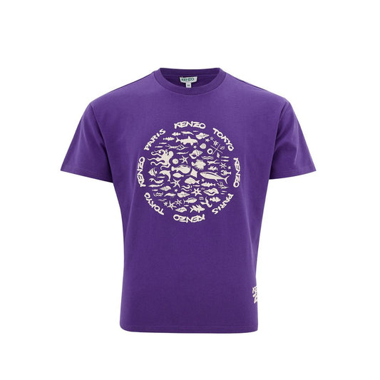 Kenzo Exquisite Purple Cotton Tee for Men