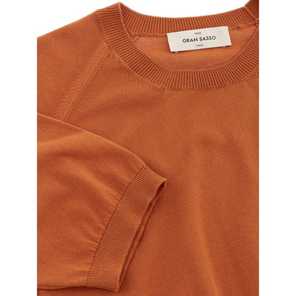 Gran Sasso Brown Cotton T-Shirt - Timeless Casualwear