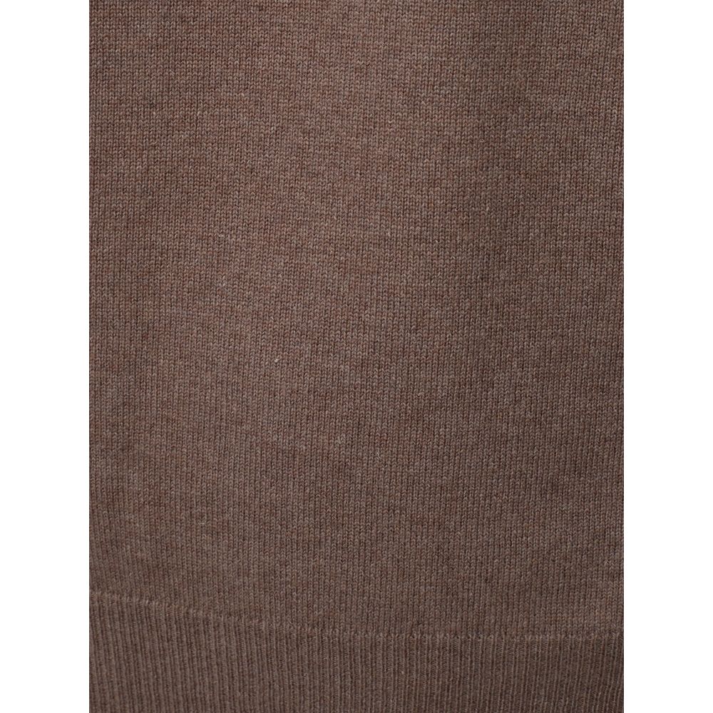 KANGRA Elegant Wool Sweater in Rich Brown