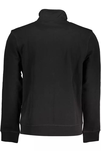 Hugo Boss Sleek Long-Sleeved Zip Sweater in Black