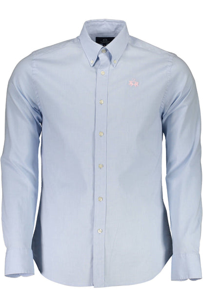 La Martina Elegant Light Blue Slim Fit Shirt