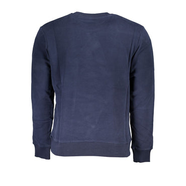 La Martina Elegant Blue Crew Neck Cotton Sweatshirt