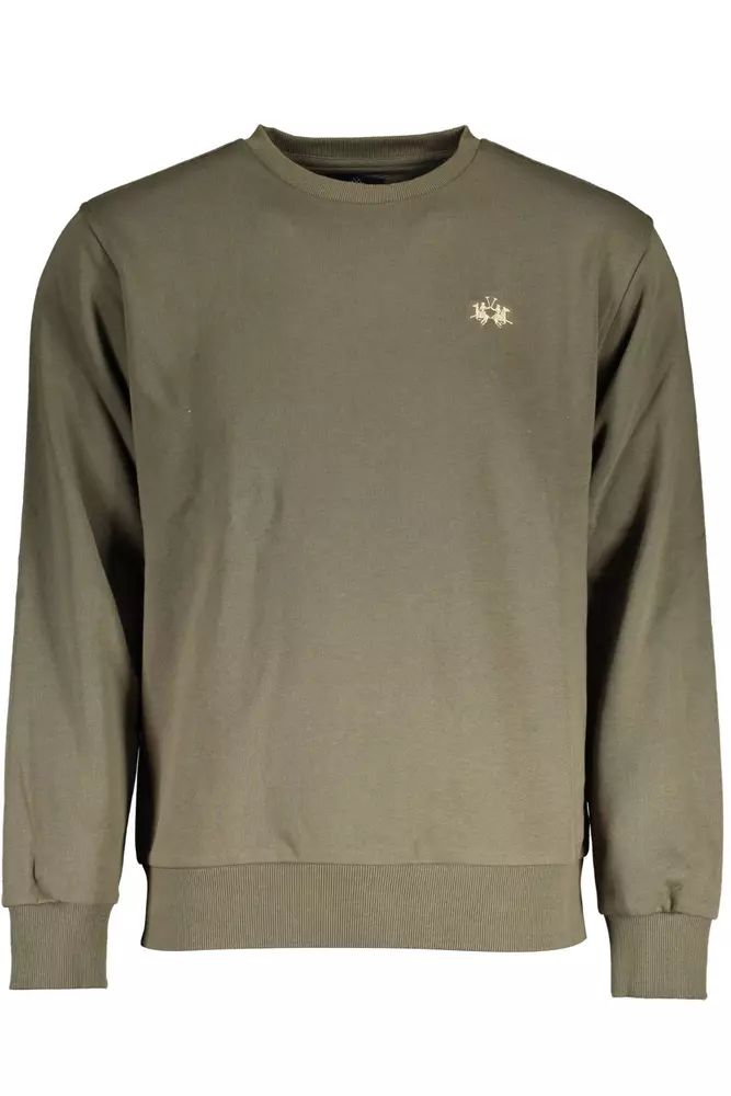 La Martina Elegant Crew Neck Sweatshirt with Contrast Detailing