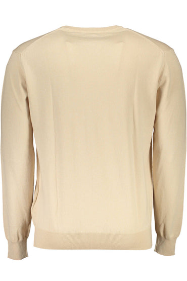 La Martina Beige Round Neck Embroidered Sweater