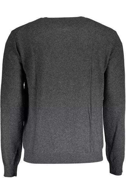 La Martina Elegant Gray Wool-Blend Sweater