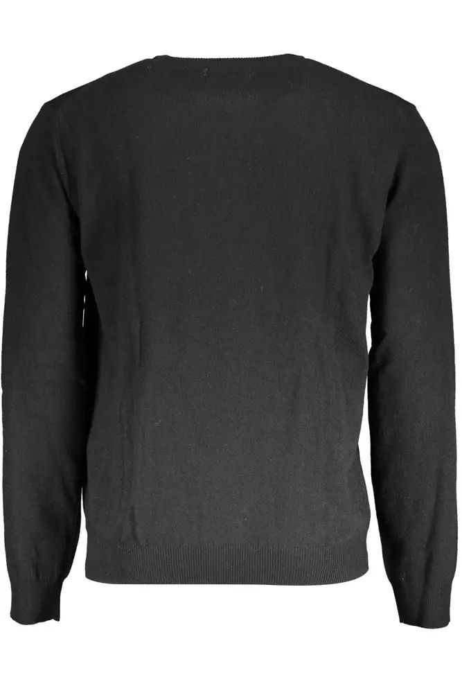 La Martina Elegant Black Wool-Cashmere Sweater