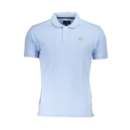 La Martina Light Blue Cotton Polo Shirt