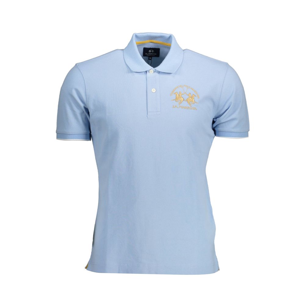 La Martina Elegant Short Sleeve Polo - Light Blue