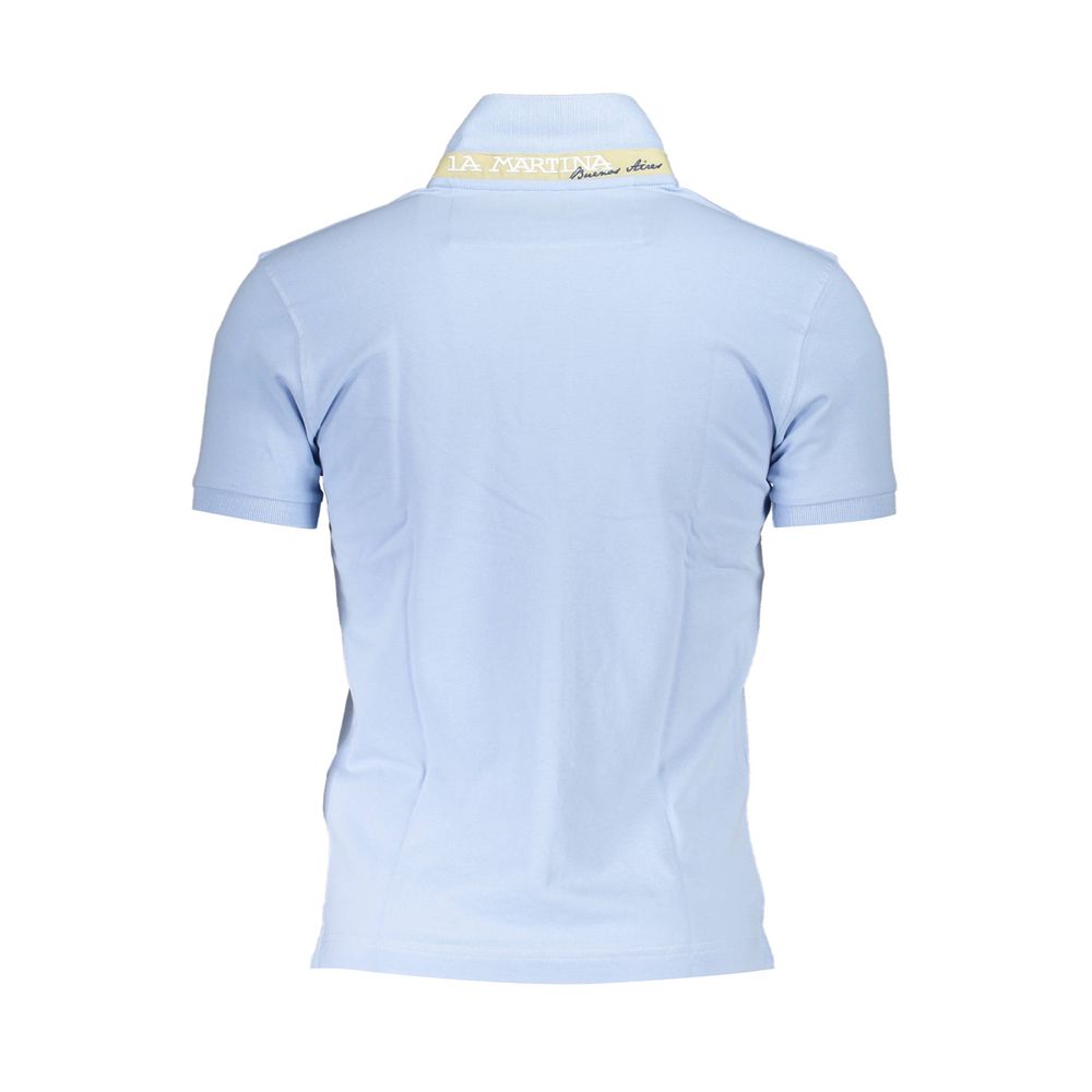 La Martina Light Blue Cotton Polo Shirt