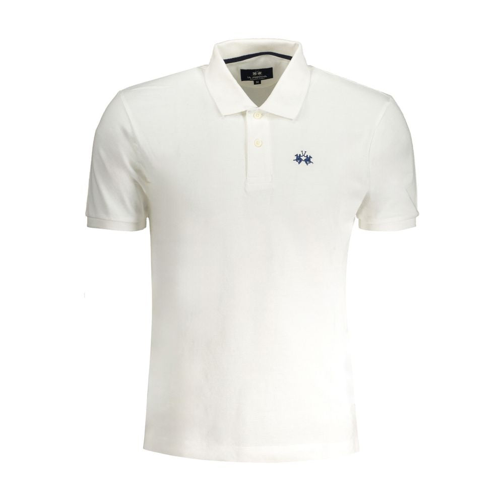 La Martina White Cotton Polo Shirt