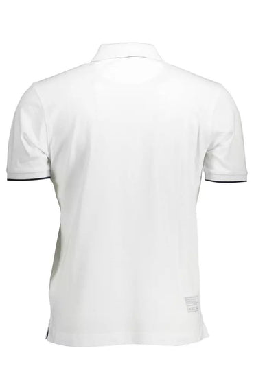 La Martina Elegant White Polo with Contrasting Embroidery