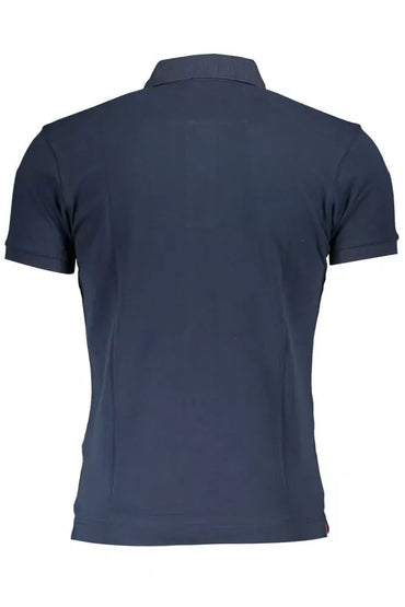 La Martina Elegant Slim-Fit Blue Polo with Contrasting Details