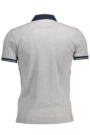 La Martina Slim Fit Embroidered Polo in Gray