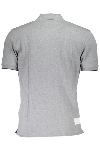 La Martina Elegant Gray Polo with Contrasting Details