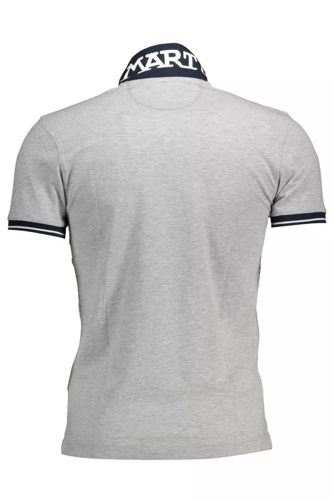 La Martina Slim Fit Embroidered Polo in Gray