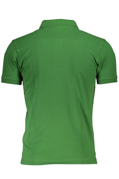 La Martina Elegant Slim Fit Green Polo With Contrasting Details