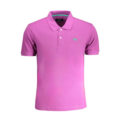 La Martina Purple Cotton Polo Shirt