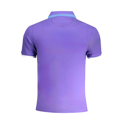 La Martina Purple Cotton Polo Shirt