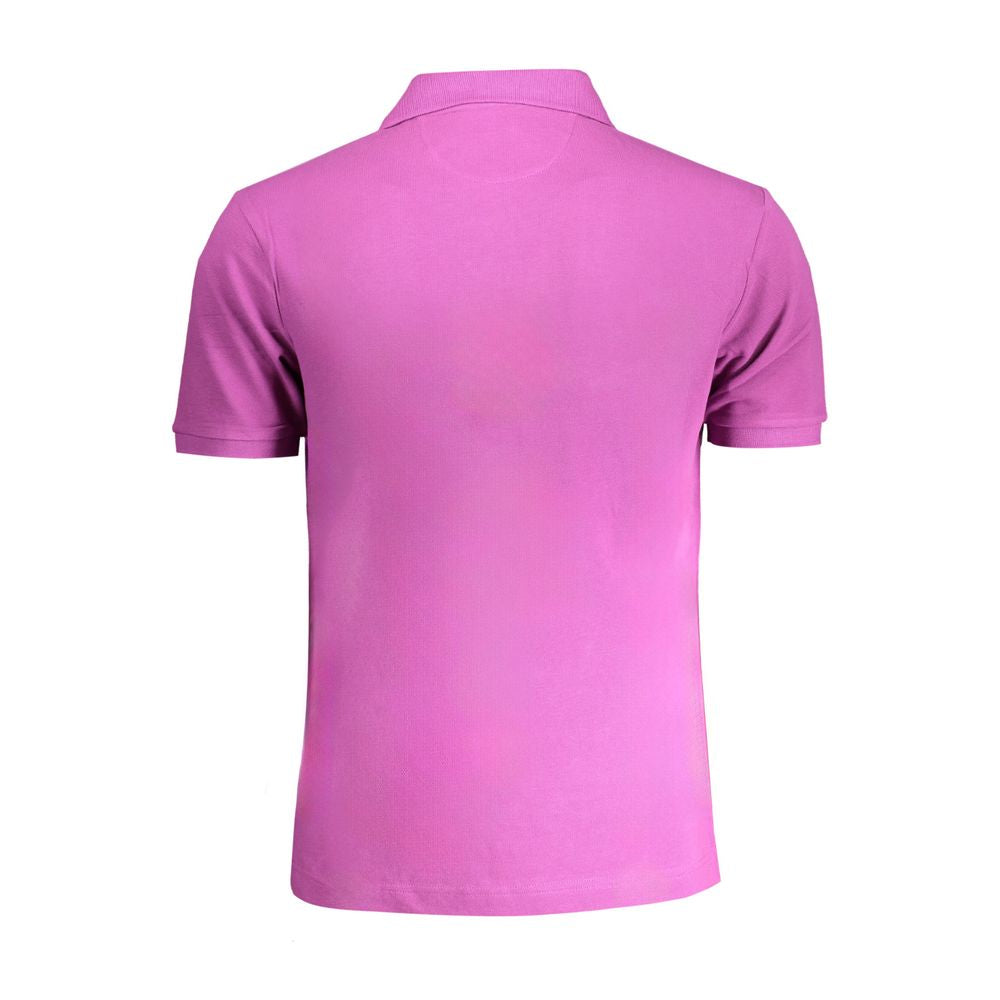 La Martina Purple Cotton Polo Shirt