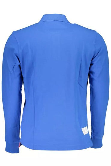 La Martina Elegant Blue Long-Sleeved Polo for the Modern Man