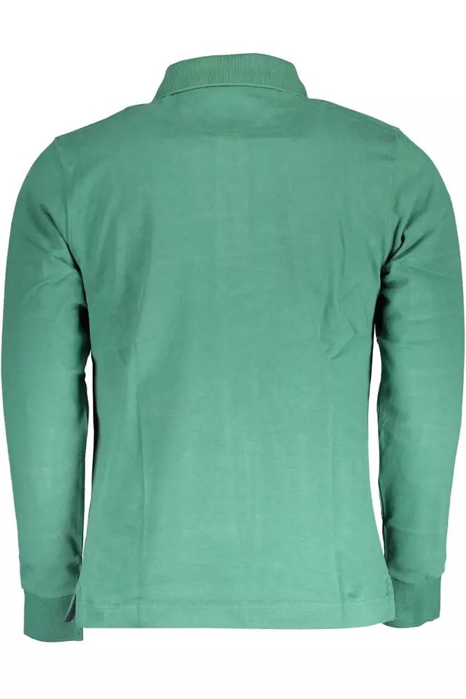 La Martina Elegant Long Sleeve Green Polo