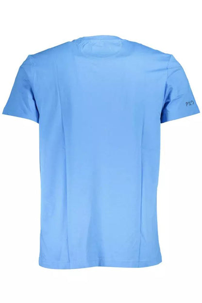 La Martina Elegant Light Blue Embroidered Tee