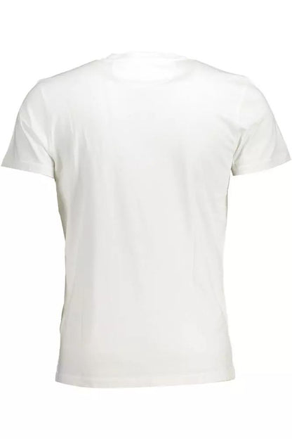 La Martina Elegant White Embroidered Tee for Men