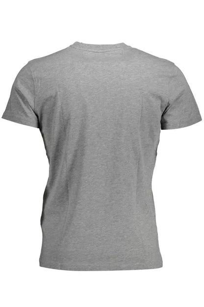 La Martina Exquisite Embroidered Gray Cotton Tee