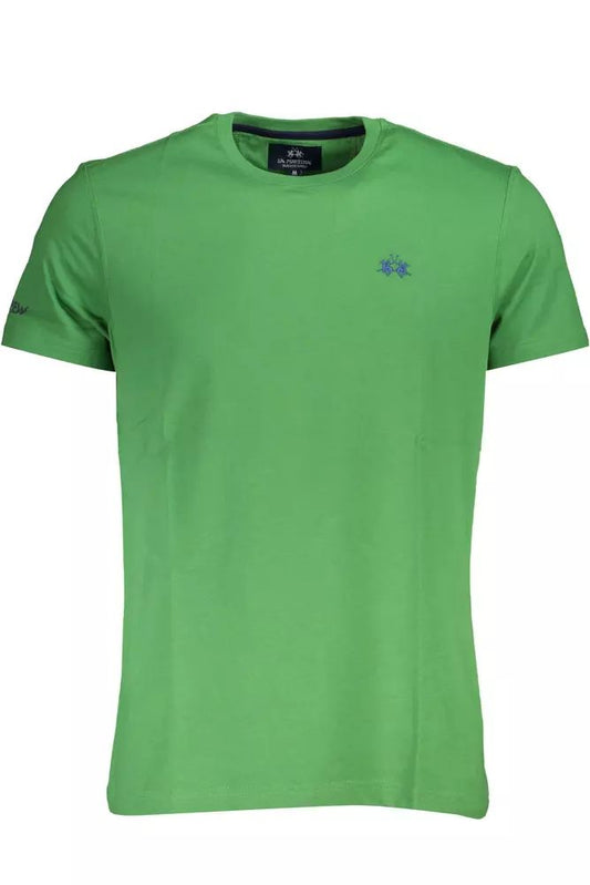 La Martina Emerald Elegance Cotton Tee with Exquisite Detailing