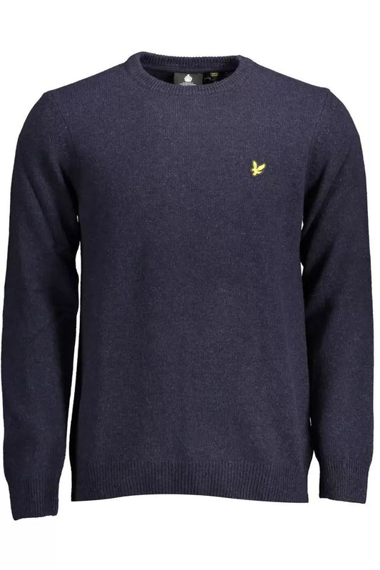 Lyle & Scott Classic Blue Wool Blend Sweater