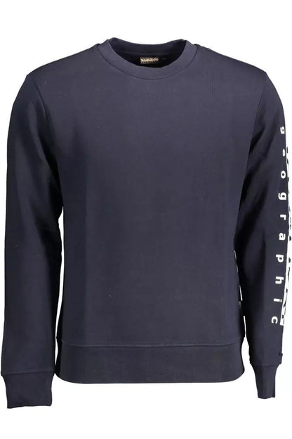 Napapijri Chic Blue Round Neck Sweatshirt with Logo