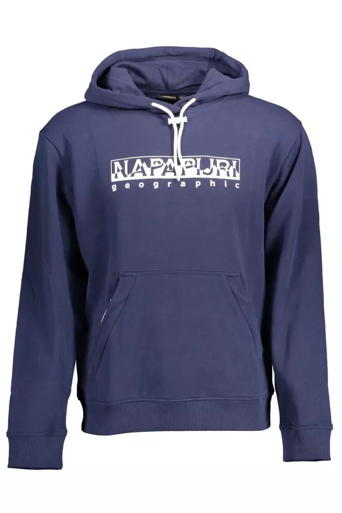 Napapijri Chic Blue Cotton Hooded Sweatshirt