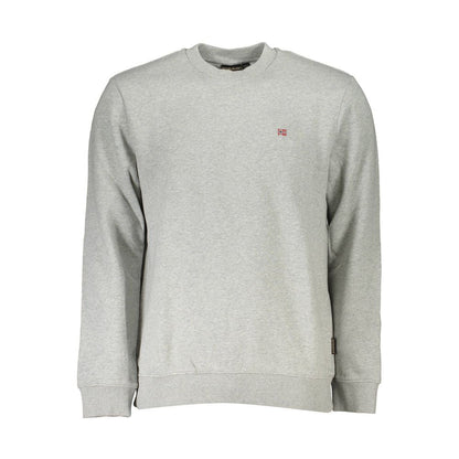 Napapijri Chic Gray Crew Neck Fleece Sweatshirt