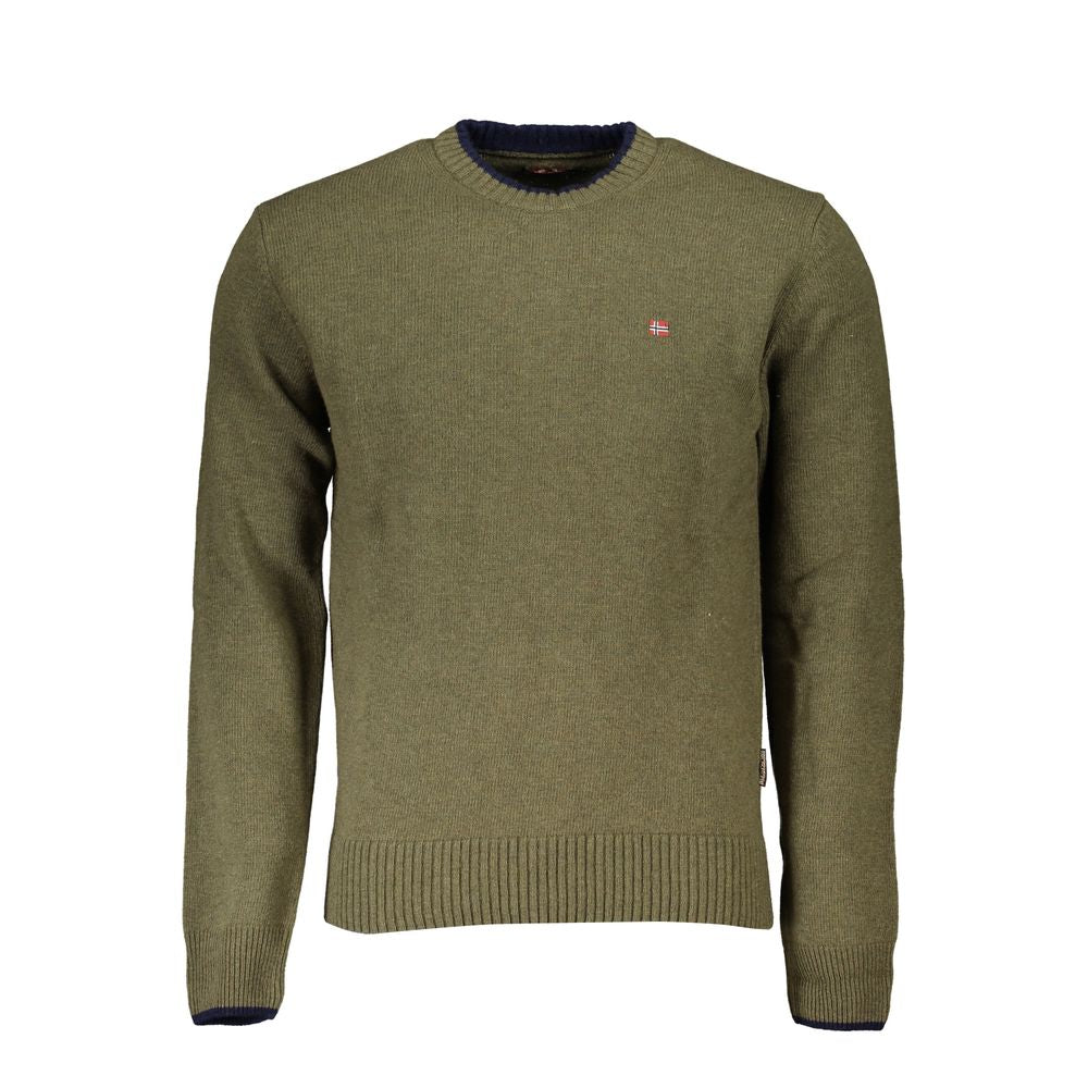 Napapijri Elegant Crew Neck Green Sweater