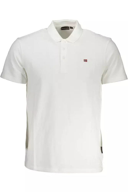 Napapijri Elegant White Short-Sleeved Polo