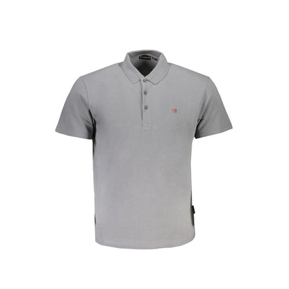 Napapijri Gray Cotton Polo Shirt