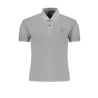 Napapijri Gray Cotton Polo Shirt