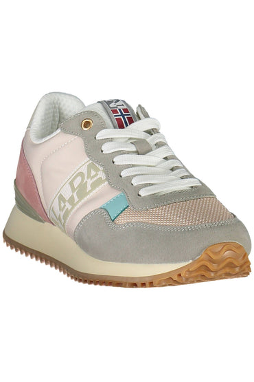 Napapijri Chic Pink Laced Sneakers with Logo Detail