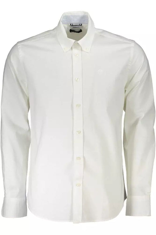 North Sails Elegant White Cotton Button-Down Shirt