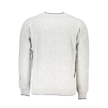 North Sails Gray Crew Neck Sweater with Contrast Details