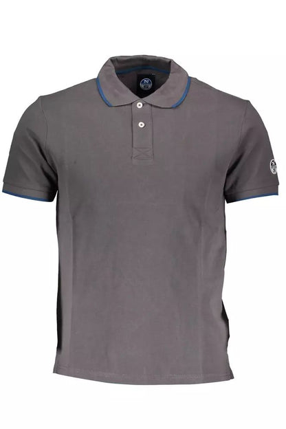 North Sails Elegant Gray Short-Sleeved Polo Shirt